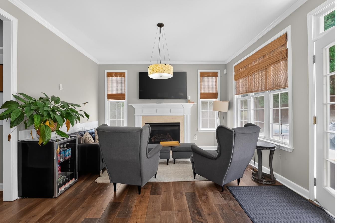 Hearth room off the kitchen