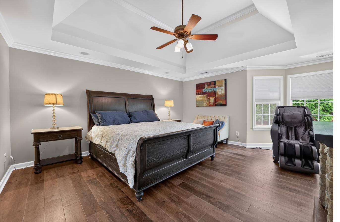 Spacious primary suite with private sitting area